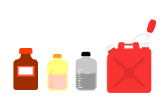 (4) Hazardous items including volatile or explosive materials and chemicals